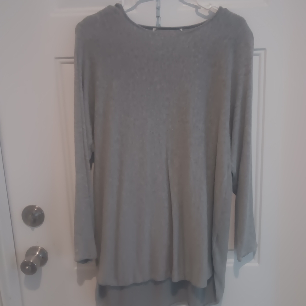 Michael Kors Heather Gray Long Sleeve Top